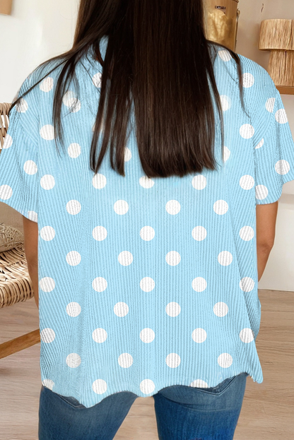 Polka Dot Textured Top