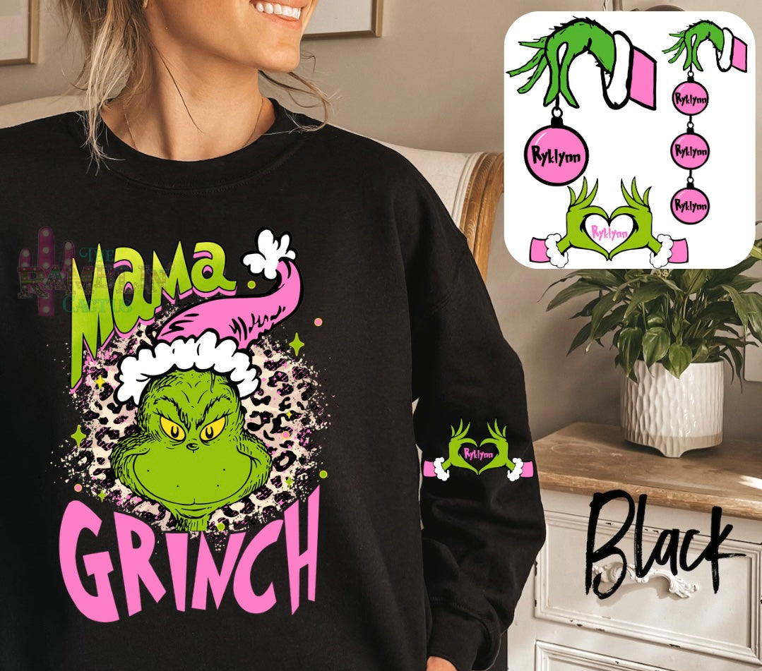 Custom Mama Grinch Crew Neck