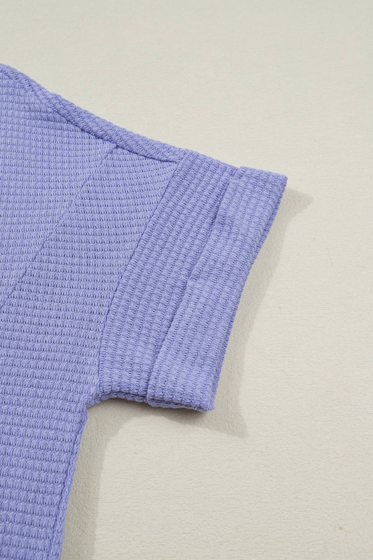 Waffle Knit Short Sleeve Top