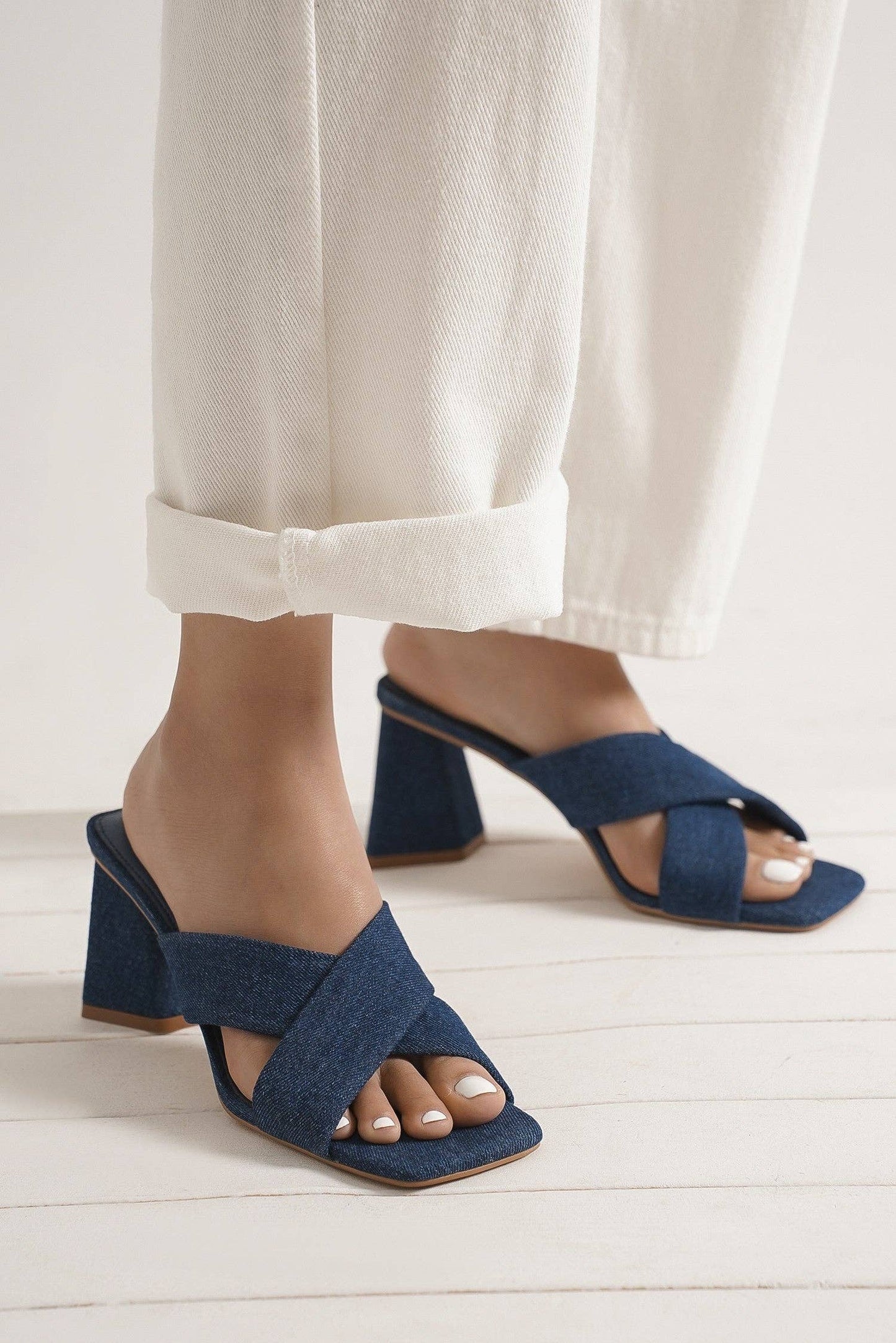 Raffia Block Heels