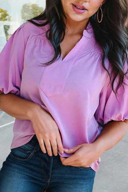 V Neck Summer Blouse