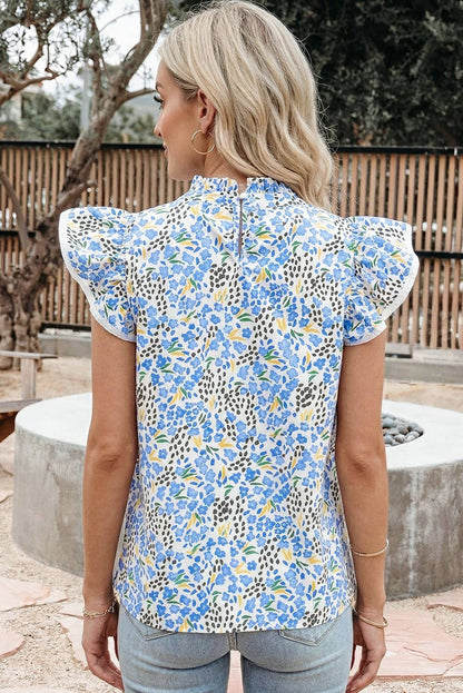 Abstract High Neck Top