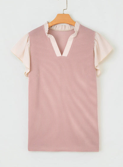 Frilled Neckline Blouse