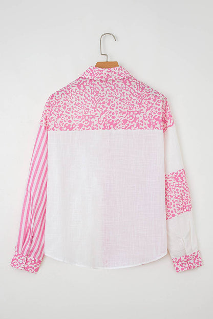 Leopard Patchwork Button-up