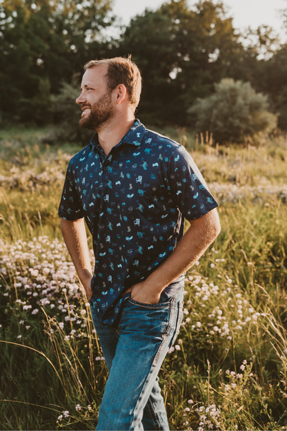 Cooler Than You in Dark Blue Men's Polo