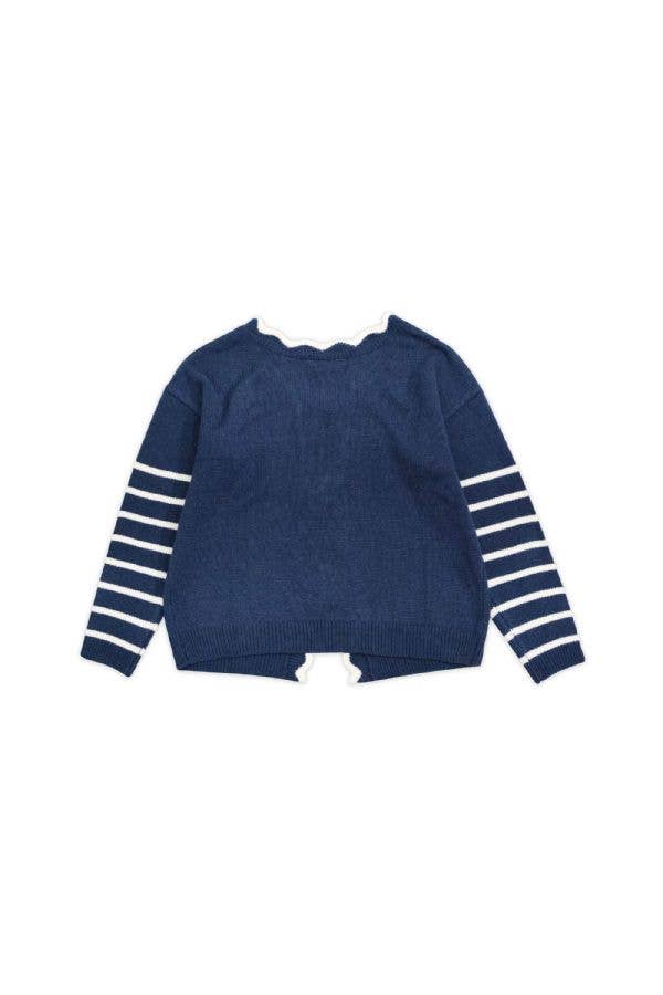 SEQUIN NUTCRACKER PATCH BOW DETAL SWEATER TOP
