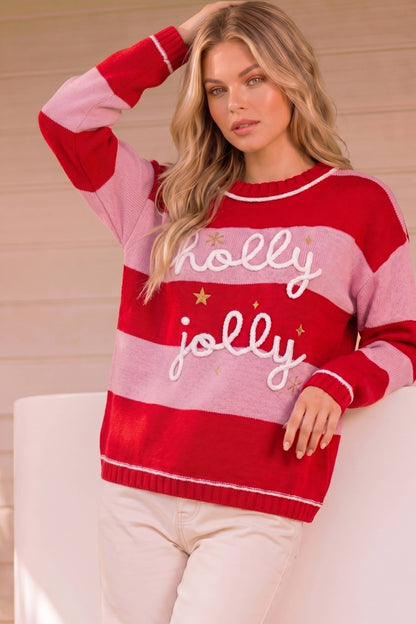 Holly Jolly Striped Sweater