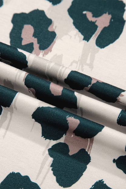 Leopard Collared Blouse