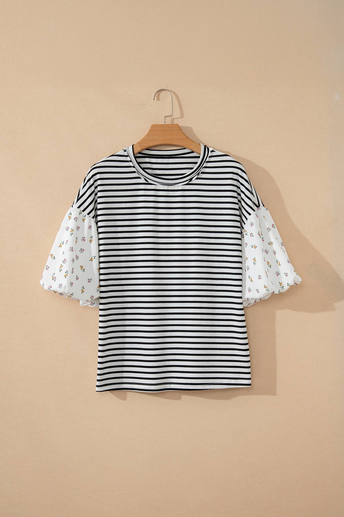 Floral Puff Patchwork Top