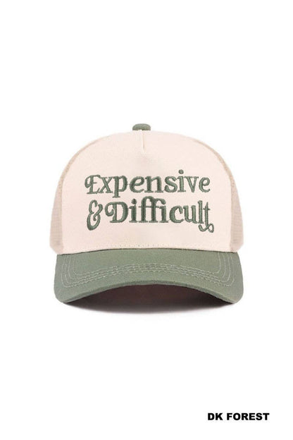 Expensive And Difficult Two Tone Mesh Snapback Hat