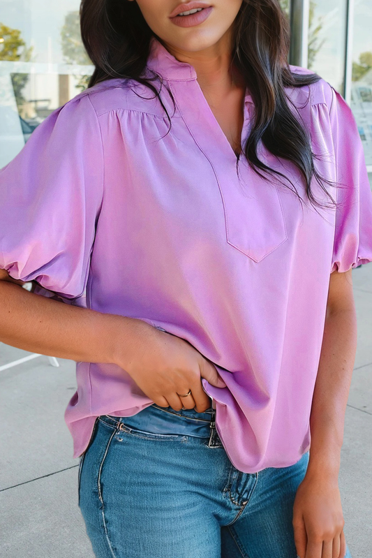 V Neck Summer Blouse