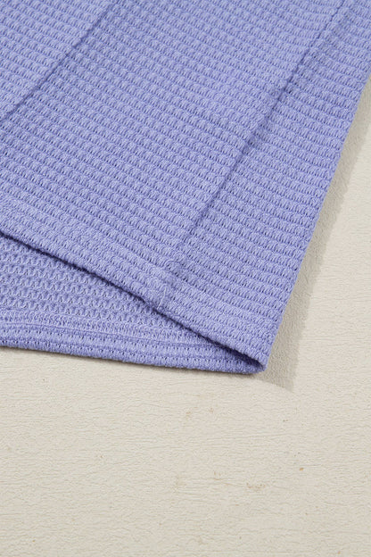 Waffle Knit Short Sleeve Top