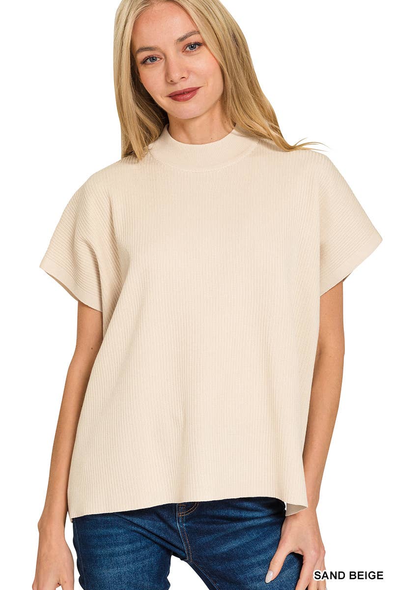 Viscose Mock Neck
