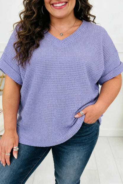 Waffle Knit Short Sleeve Top