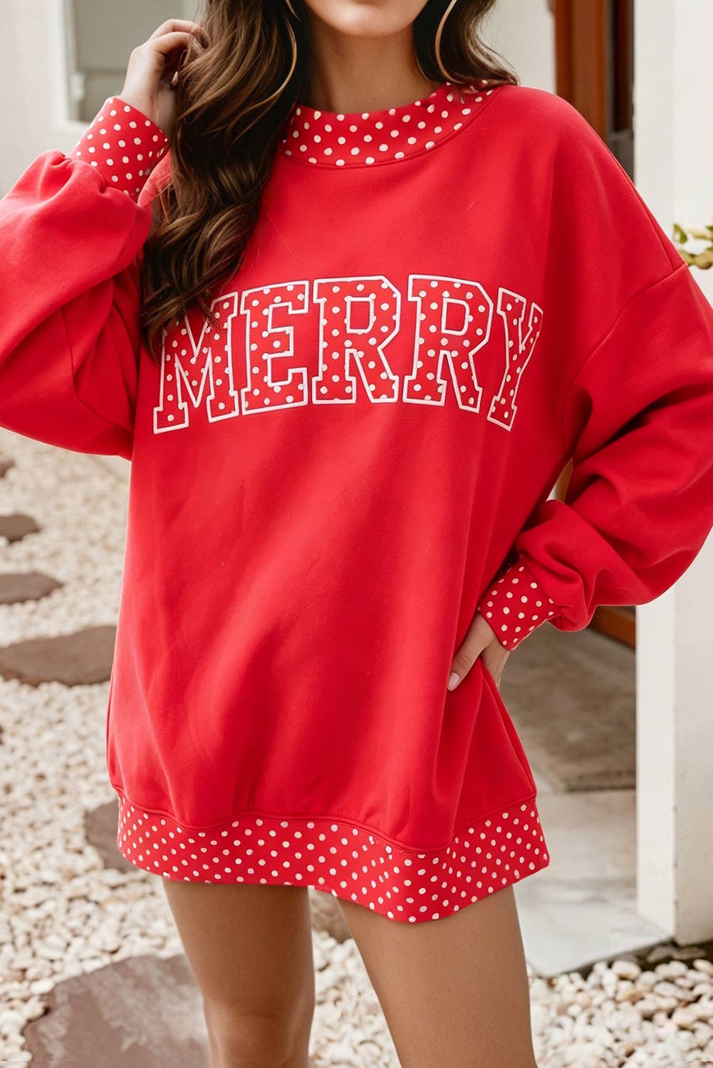 Holiday Mock Neck Sweatshirt