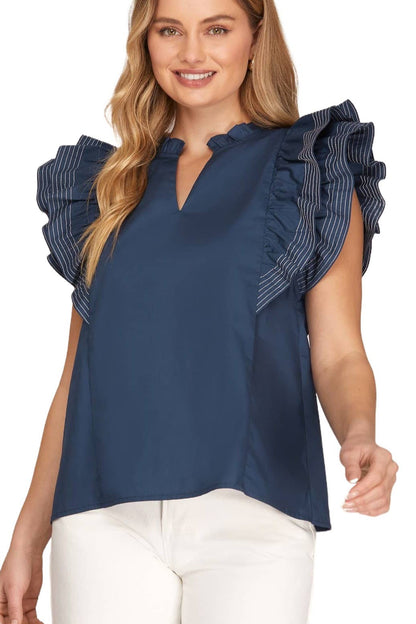 Ruffle Sleeve Top