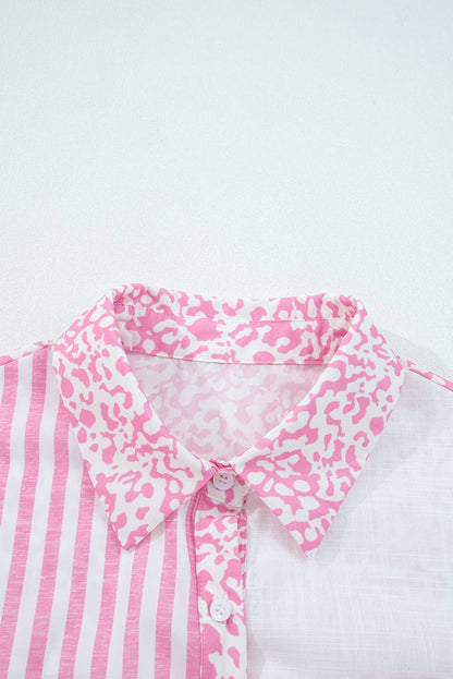 Leopard Patchwork Button-up