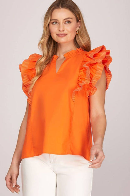 Ruffle Sleeve Top