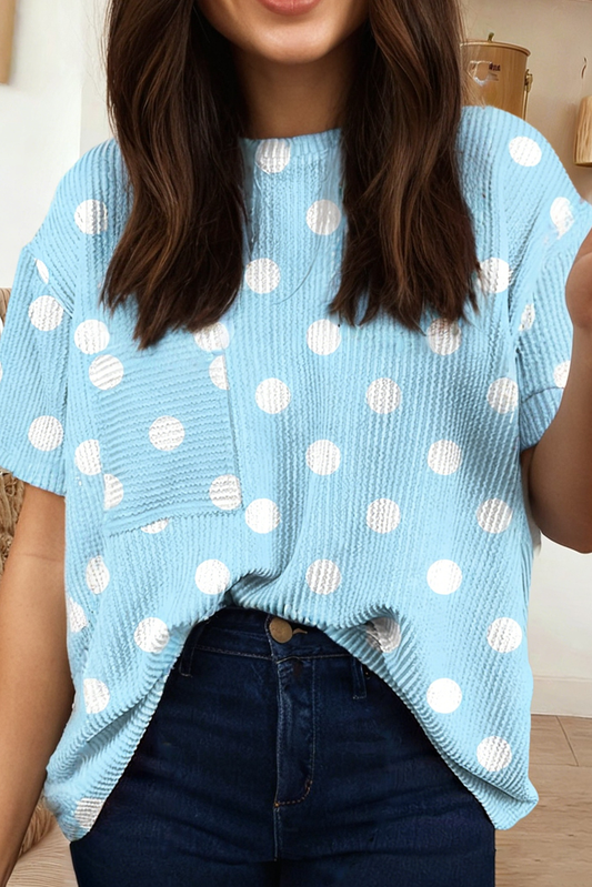 Polka Dot Textured Top