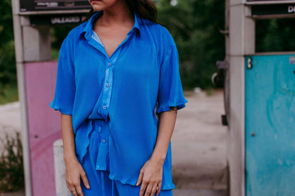 Gradient Color Press Pleated Sets