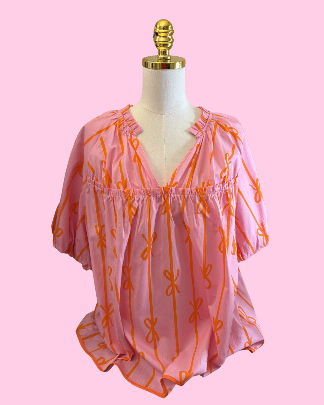 Bow Printed Blouse