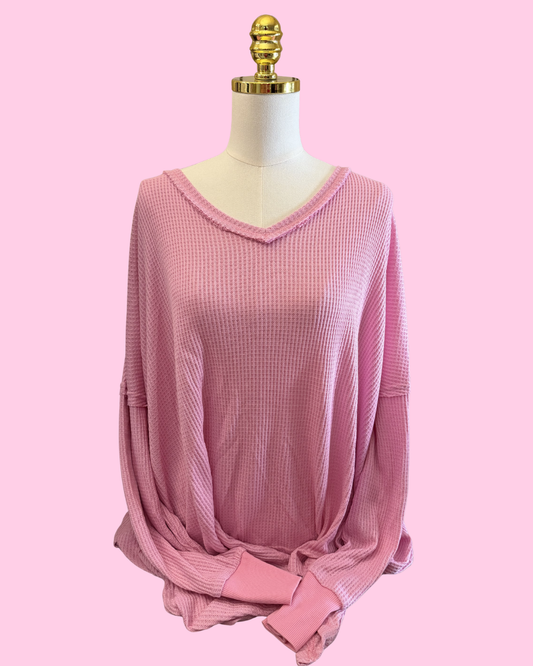 Pink Knit Long Sleeve