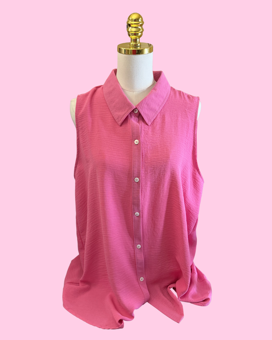 Button Down Woven Blouse