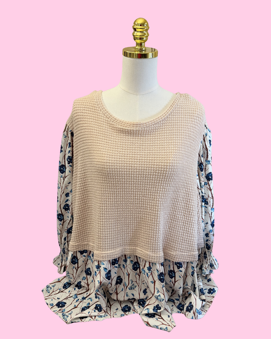 Floral Patch Work Top