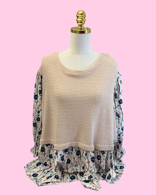 Floral Patch Work Top