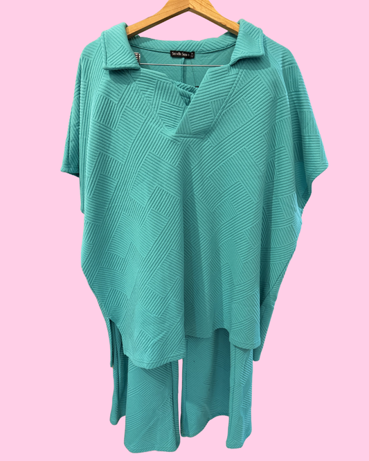 Teal Textured Set