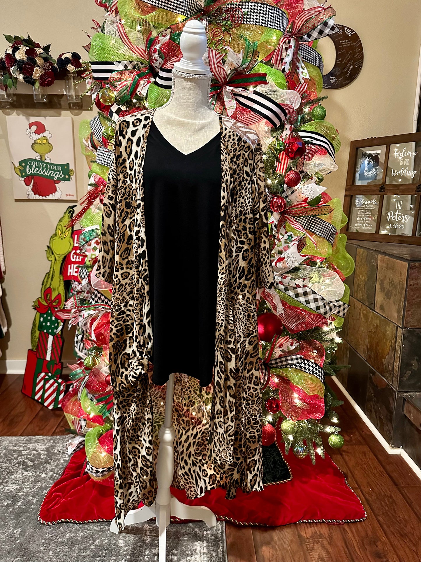 Leopard Pink Sequin Kimono - Updated