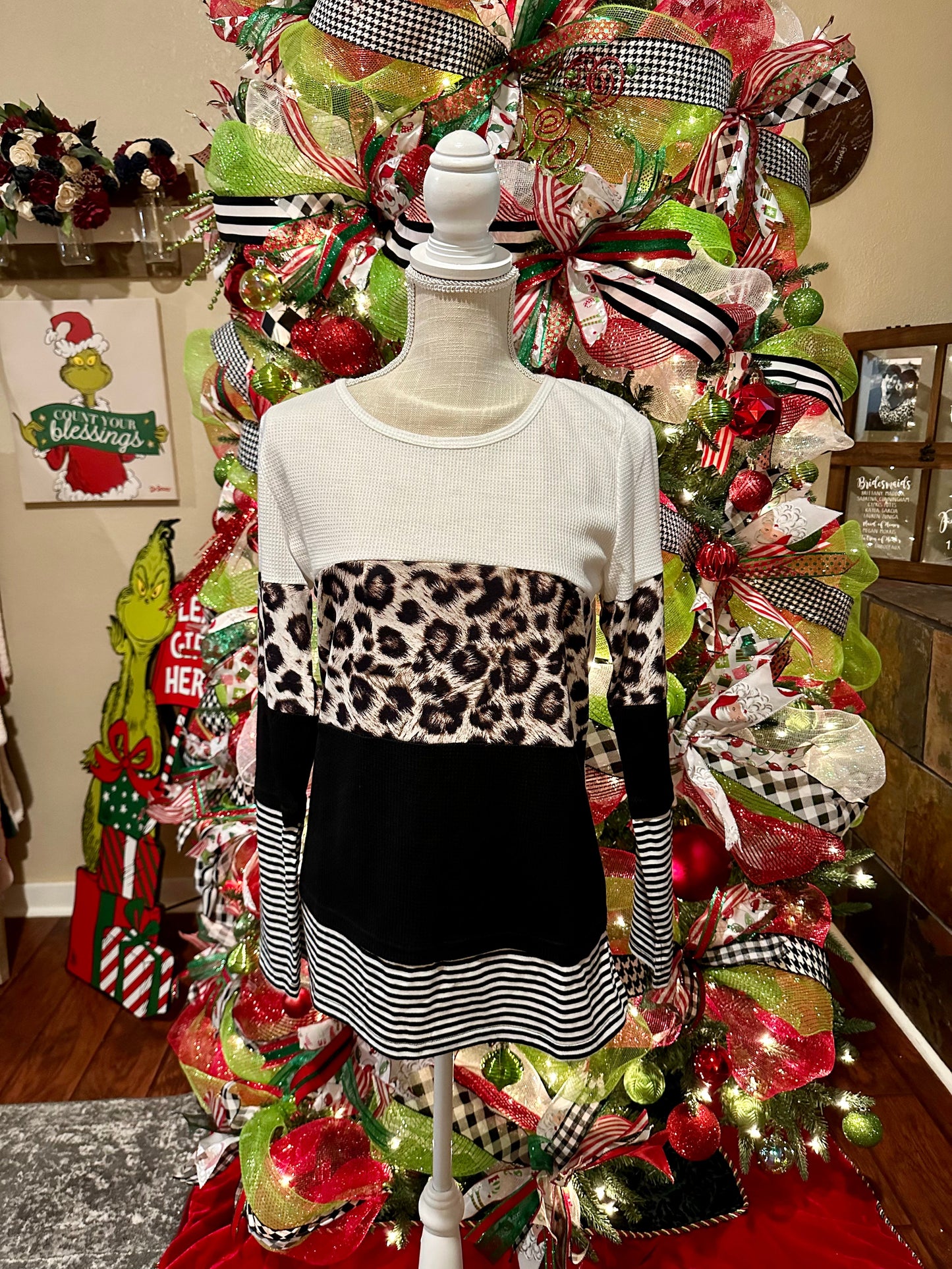 Black and White Color Block Top - Updated