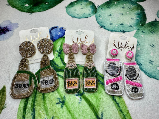 Boozy Sead Bead Earrings