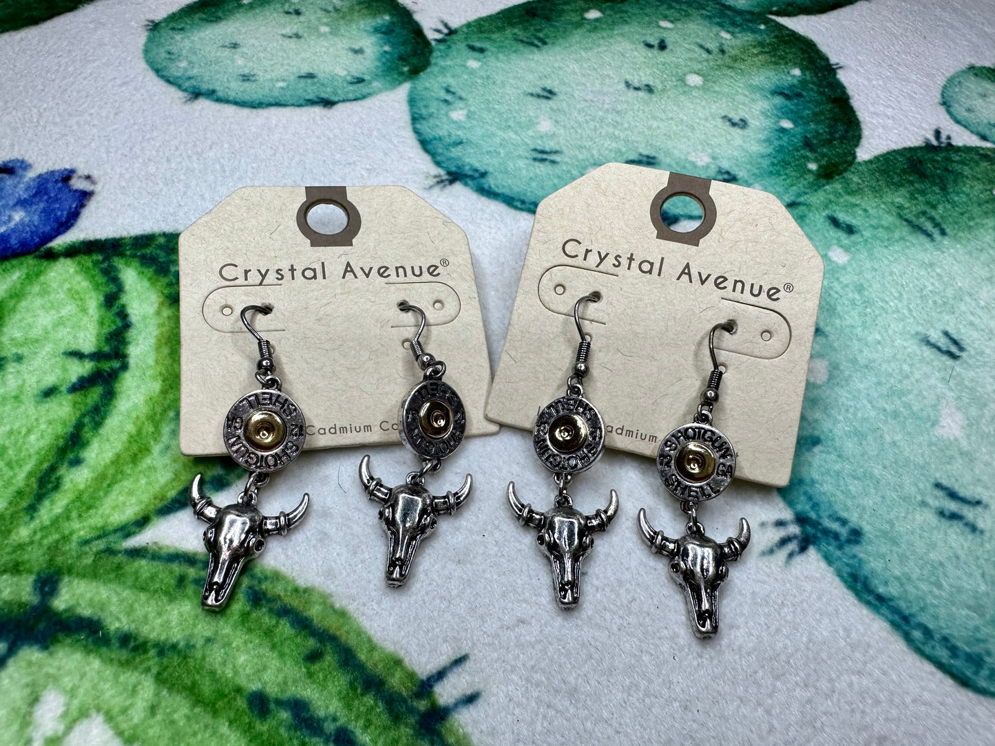 Steer Skull & Shotgun Earrings - UD