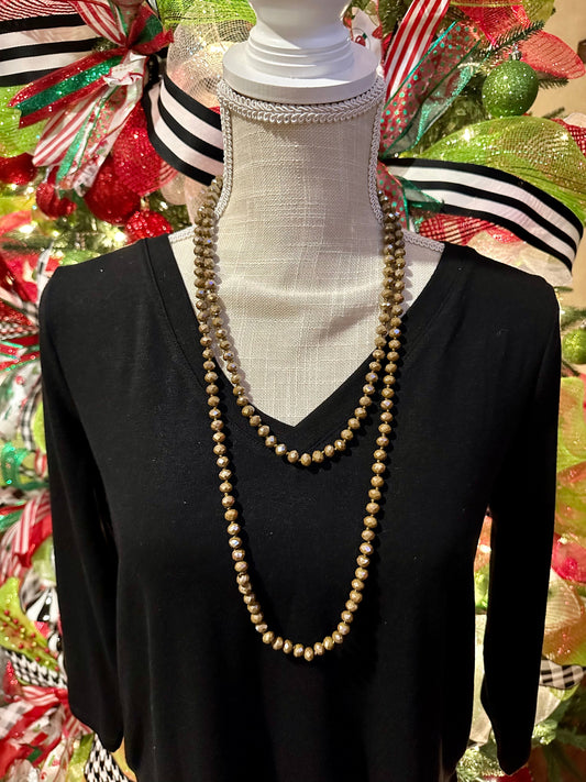 Taupe Bead Necklace