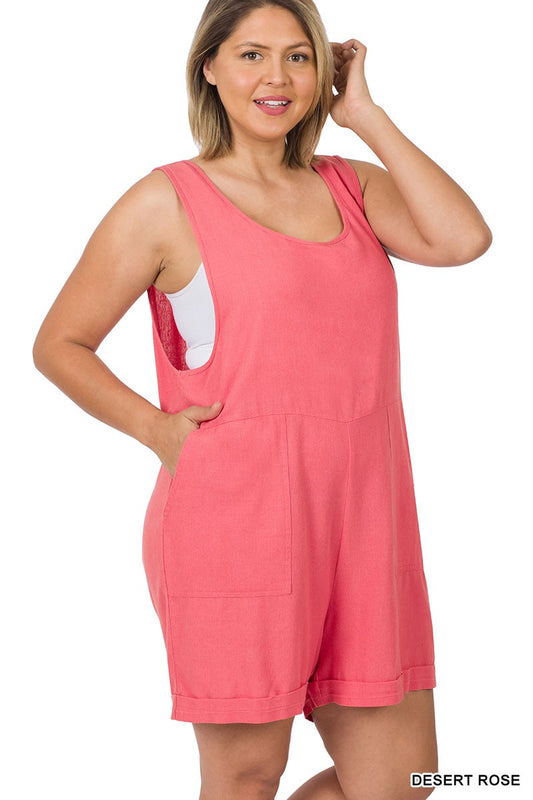 | '- Desert Rose Romper With Pockets