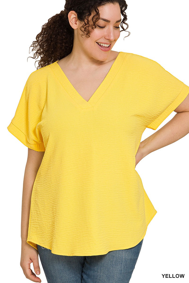 Yellow Hi-Low V Neck - Updated