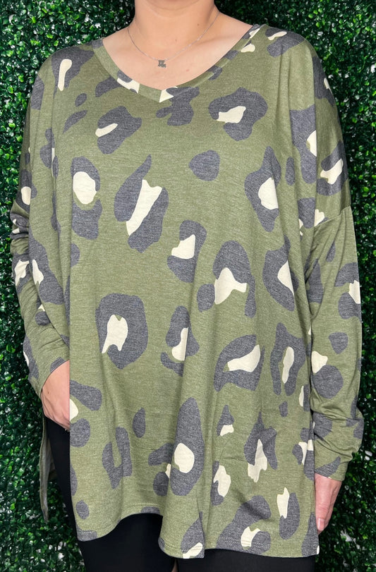 | '- Dark Olive Wild Weekend Top
