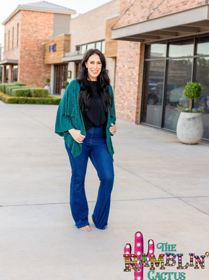Dark Sage Leopard Duster - Updated